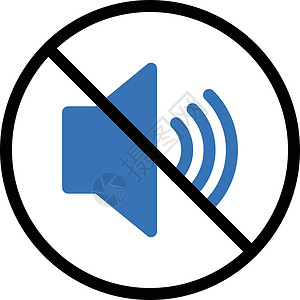 不允许噪音插图电话红色嗓音扬声器按钮警告禁令说话背景图片