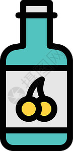 果汁酒吧瓶子黑色液体酒精白色饮料标签玻璃啤酒厂背景图片