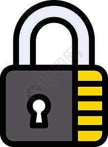 锁电脑锁孔钥匙挂锁安全代码秘密商业隐私网络背景图片