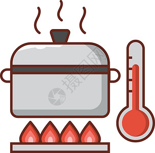 温暖平底锅程序商业作业蒸汽标准食物网络厨具烹饪高清图片
