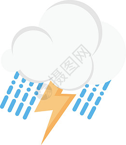 云存储下雨雨滴预报蓝色季节气候插图天气多云闪电背景图片