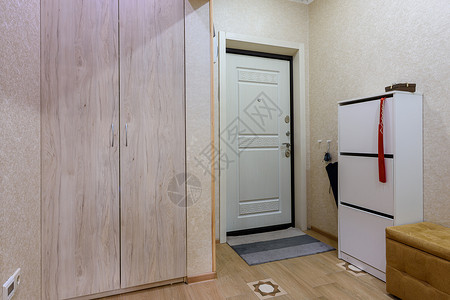 一间单间公寓内典型走廊的内地;背景图片