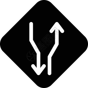 方形钻石方形插图黄色驾驶警告路标交通横幅招牌车道钻石插画