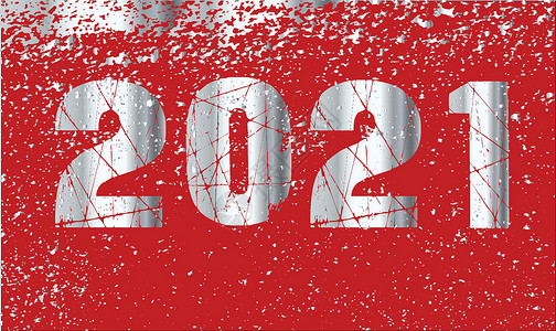 新年2021年 红与紫绘画艺术插图庆典下雪艺术品金属斑点背景图片