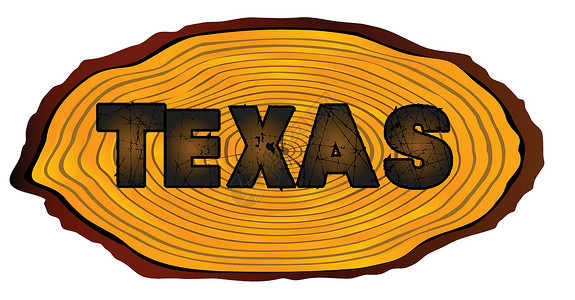 切迪斯得克萨斯州日志符号艺术木头绘画粮食木材设计图片