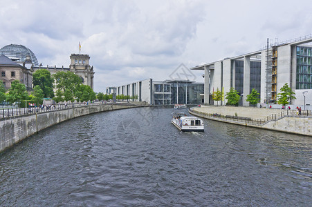 柏林之声柏林 旧城日落之景 在德国 欧洲的斯普里河边建筑首都旅游假期屋顶风格房子城市狂欢目的地背景