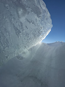 晴朗冬日的冰坡蓝色透明的冰纯蓝的天空长长的影子纯净的白雪覆盖的处女地墙纸结晶水晶脆皮晴天生地太阳阳光环境季节图片