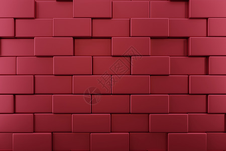 红色抽象背景与产品展示的几何形状方形图案  3D 渲染背景图片