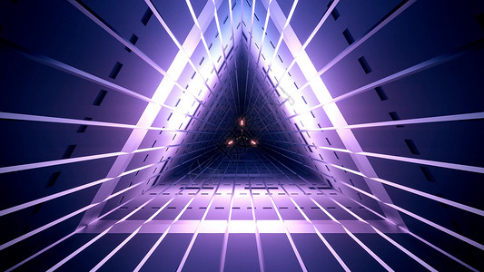 暗紫色隧道 3D 它制作图案背景图片
