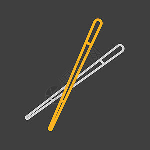 中国筷子棒矢量 ico海鲜用具寿司美食午餐配件菜单餐厅竹子插图背景图片