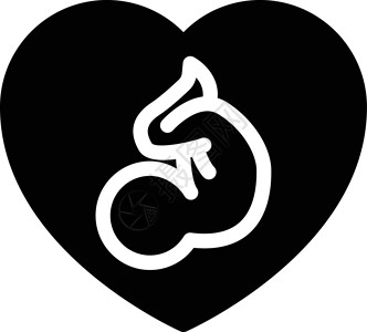 怀孕胚胎婴儿送货生活孩子圆形医疗胎儿插图圆圈高清图片