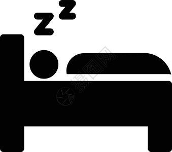 睡吧小时休息睡眠插图时间幸福奢华卡通片倒数警报背景图片