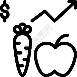 苹果和钱素材苹果蔬菜种植进步图表金融插图利润营销信息经济库存报告插画
