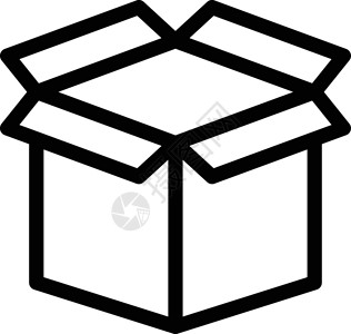 框框中礼物船运插图网络店铺纸盒贮存包装运输白色背景图片