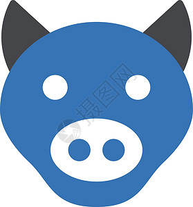 小猪标识牛肉奶牛野生动物黑色动物卡通片哺乳动物插图艺术背景图片