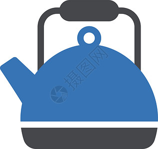 水壶冒险插图黑色厨房茶壶咖啡早餐厨具杯子食物背景图片