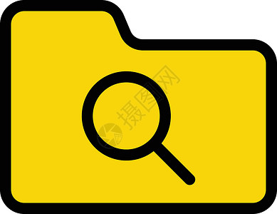 搜索插图按钮文档黄色界面网络组织电脑放大镜目录背景图片