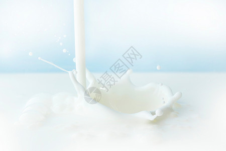 喷洒奶水海浪运动饮料白色奶油蓝色奶制品酸奶流动乳白色背景图片