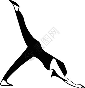 女子体操运动员适合运动服的年轻女子女孩马尾辫运动装培训师闲暇女性力量运动福利平衡插画