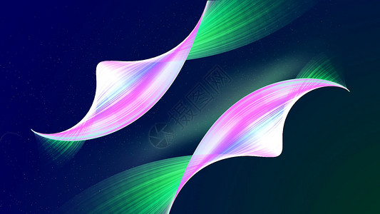 背景与漂亮的抽象波波纹彩虹波浪液体动画片流动燃烧运动辉光曲线背景图片