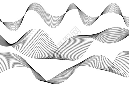 换货波浪线 矢量音乐声波集 数字均衡器技术脉冲音乐插画