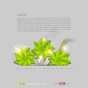 新鲜的树叶背景模板圆形绘画框架叶子环境插图绿色回收圆圈生态背景图片