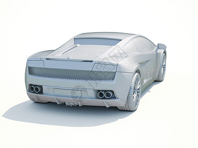 3d车白色空白模版3d修理跑车豪车渲染汽车工业轿车服务汽车车身背景图片