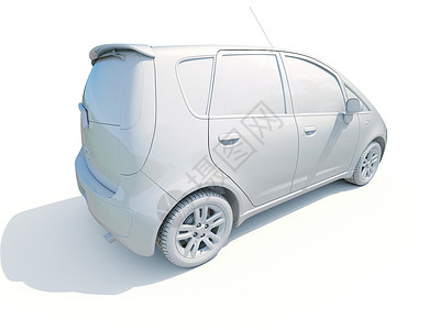 3d车白色空白模版维修背景跑车修理运输车辆模板渲染图标车身背景图片