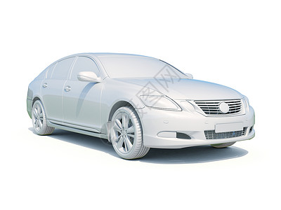 3d车白色空白模版保养汽车3d服务模板车身渲染轿车豪车运输背景图片
