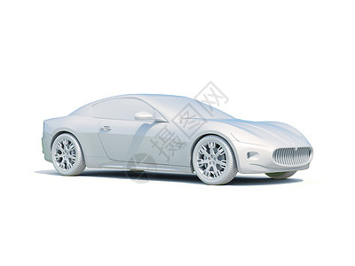 3d车白色空白模版豪车服务维修图标车辆车身商务渲染跑车汽车工业背景图片