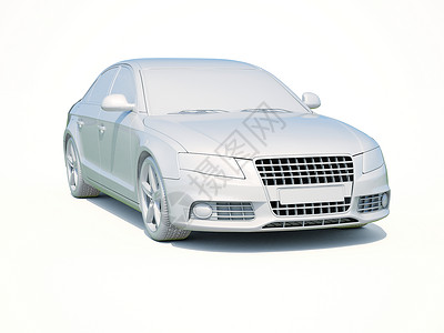 3d车白色空白模版汽车工业运输豪车保养车身修理模板轿车商务3d背景图片