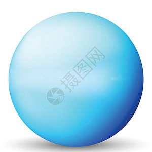 玻璃蓝球或珍贵珍珠 在白色背景上突出显示的光滑逼真的 ball3D 抽象矢量插图 带阴影的大金属泡泡网络圆圈按钮反射球体气泡塑料设计图片