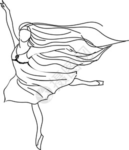 音乐会女孩芭蕾舞女演员它制作图案矢量设计图片