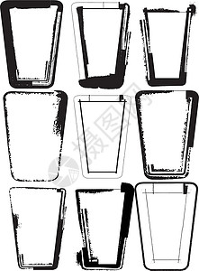 微醺小醉它制作图案的眼镜涂鸦杯子液体强光高脚杯酒吧啤酒收藏餐厅水晶设计图片