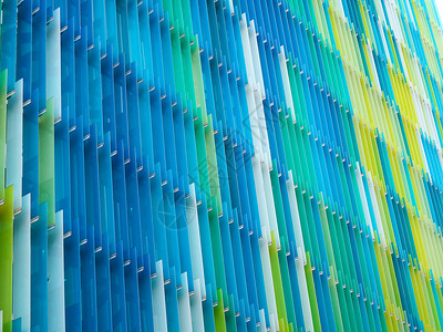亚克力塑料板室内垂直颜色黄色蓝色 aqu水平床单收藏风格技术装饰纤维绿色屋顶边缘背景图片