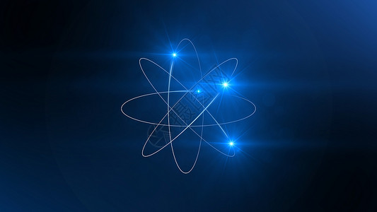 原子模型 3d 插图 rende量子轨道辉光化学技术化学品质子融合物理耀斑背景图片