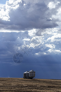 加拿大帕蕊雷风暴云风暴场景国家警告危险农作物乡村背景图片