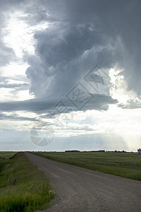 加拿大帕蕊雷风暴云风暴国家农作物场景危险乡村警告背景图片