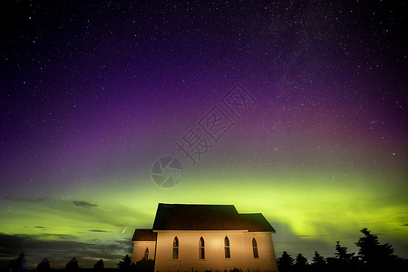北极光乡村教会组织极光绿色国家图像北极光图片天空高清图片