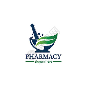 创意药房概念标志设计生态品牌服务卫生制药标识药品技术生物身份背景图片