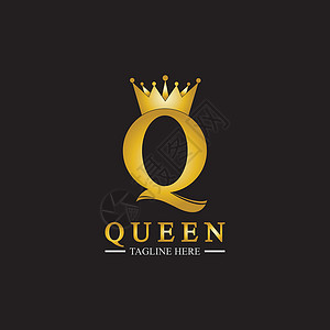 企业和公司的字母 Q 女王标志设计灵感奢华品牌商业国王运动警卫王子安全卡片徽章背景图片
