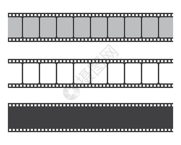 播放列表空白旧胶片矢量图设计电影列表屏幕塑料播放视频卷轴磁带星星夹子插画