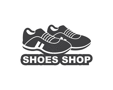 潮童鞋子鞋子图标标志矢量图设计横幅平面笔触训练鞋类男人赛跑者鞋带衣服运动鞋插画
