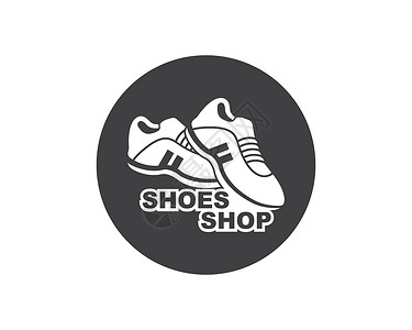 步行标志鞋子图标标志矢量图设计速度笔触男人运动鞋街道健身房跑步鞋带店铺女孩插画