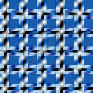 布料质地蓝色苏格兰纺织无缝图案 织物质地检查格子呢格子 布料 卡片 织物的抽象几何背景 单色重复设计 现代方形装饰品英语打印手帕羊毛毯子插画