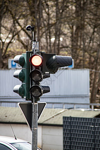 光信号道路交通中的红绿灯植物绿色技术红色运输管制工程信号背景
