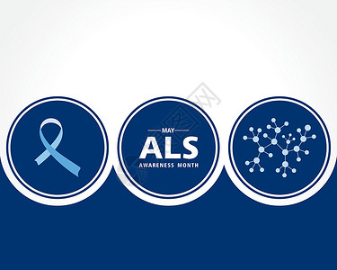ALSA肌萎缩侧索硬化意识月的病媒说明宣传诊断保健治愈硬化卫生海报艺术肌肉疾病插画