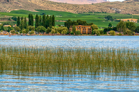 Osoyoos湖暖暑夜情概览背景图片