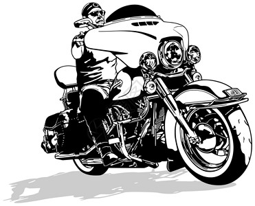 骑摩托车的摩托车手车辆骑士速度路线绘画插图引擎剪贴机器自行车设计图片