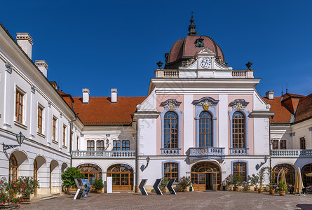 卡斯特里匈牙利戈多洛皇宫皇家天空历史性庭院历史旅游建筑学城堡纪念碑风格背景